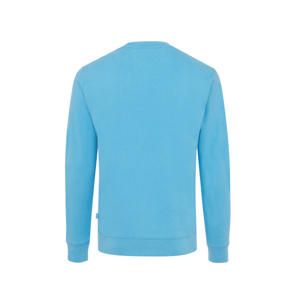 Sweater à col rond en coton recyclé Iqoniq Zion - Tranquil Blue / XL