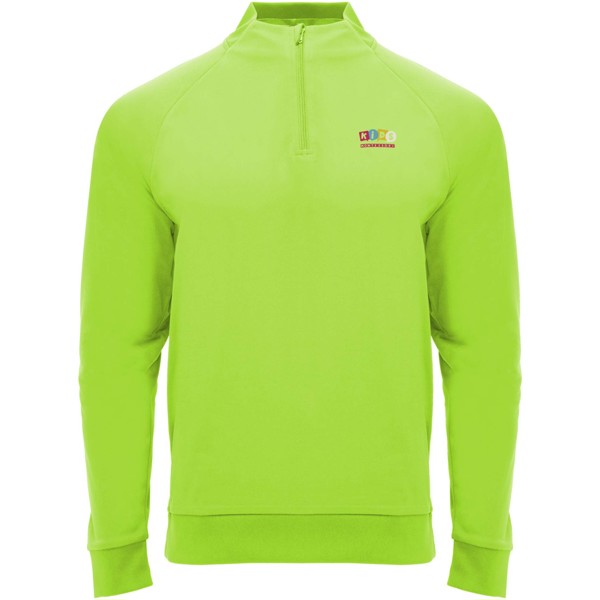 Felpa a maniche lunghe con zip a un quarto da bambino Epiro - Verde fluo / 14
