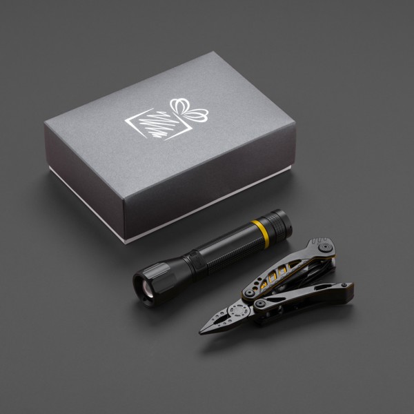 Optima Set I-B: Multitool And Medium Flashlight - Yellow