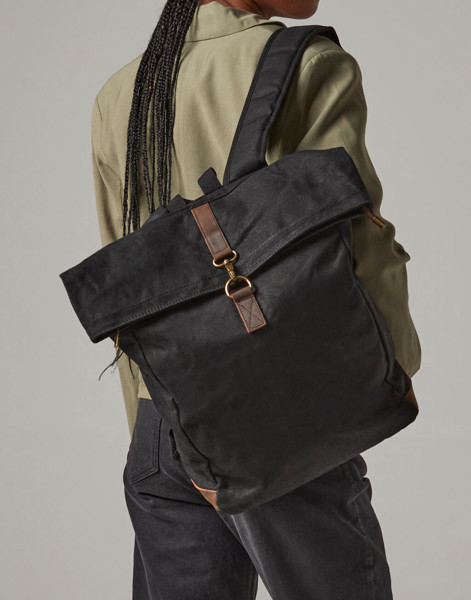 Heritage Waxed Canvas Backpack - Black / ONE SIZE