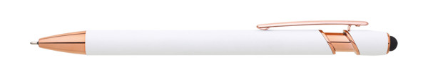 Ella Soft aluminium ballpoint pen, touch tip - White
