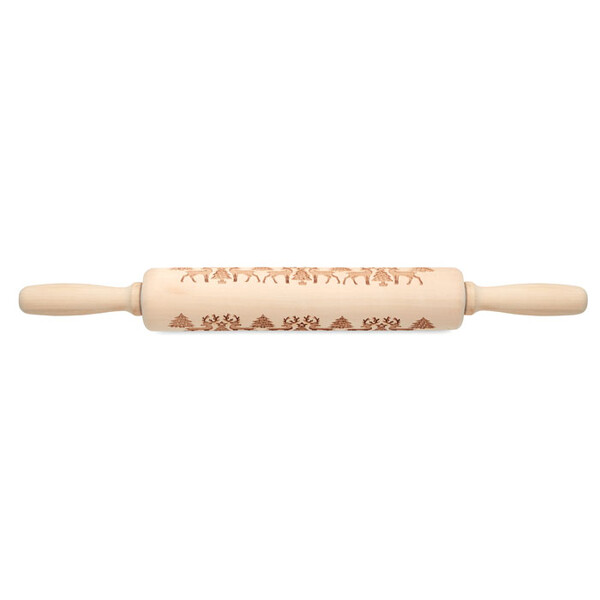 Christmas pastry wooden rolling Stampa