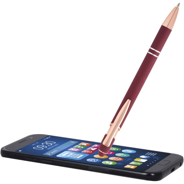 Nanna balpen met roségouden afwerking (zwarte inkt) - Bourgondisch