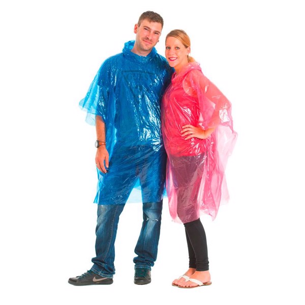 Regenponcho "Standard" - Transparent-Rot