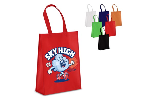 R-PET Carry bag laminated non-woven 30 x 12 x 40cm 105g/m² - White