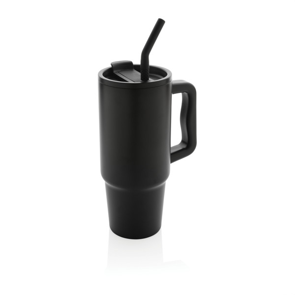 Mug 900ml en acier inoxydable recyclé Embrace RCS - Noir