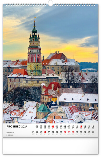 Notique Nástěnný Kalendář Hrady A Zámky 2027, 33 x 46 cm