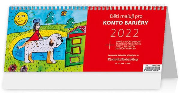 Týdenní kalendář Děti malují Konto Bariéry 2022