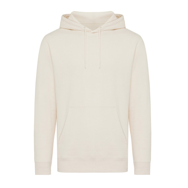 Lehká mikina s kapucí Iqoniq Rila z recykl. bavlny - Natural Raw / XXXL