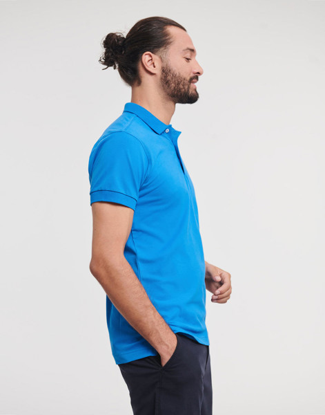 Men's Fitted Stretch Polo - White / 3XL