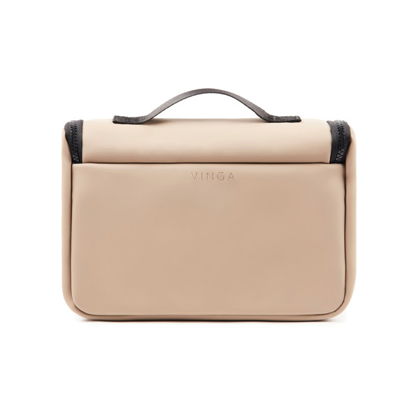 Vinga Baltimore toiletry bag, water-repellent PU - Greige