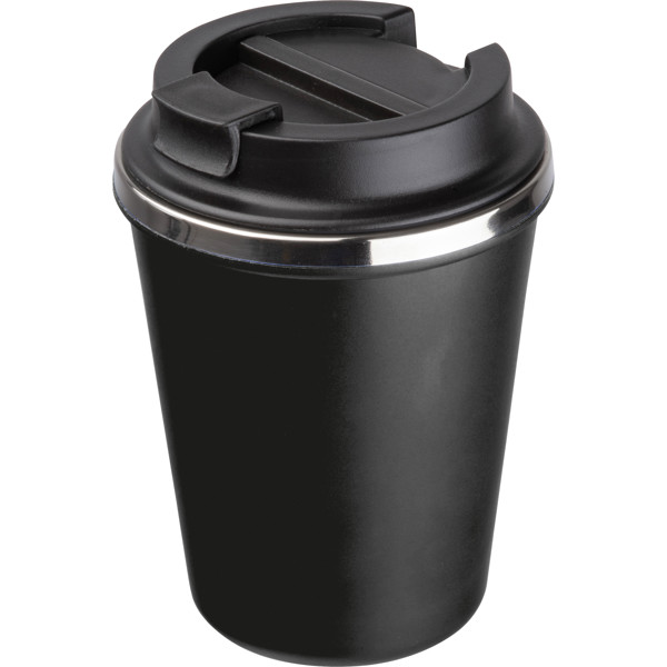 METODY Dvojstenný pohár z nerezovej ocele, 350 ml - Black