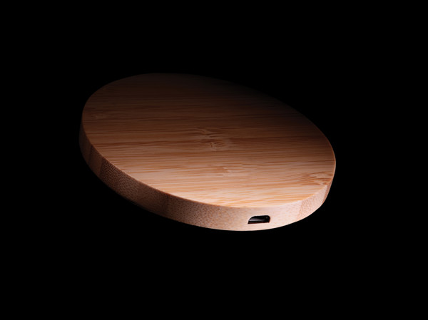 Bamboo 5W round wireless charger