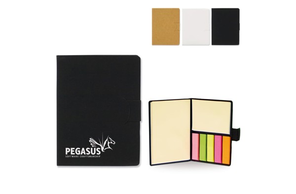 Notebook + sticky notes - White
