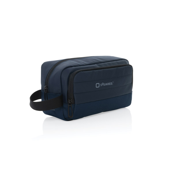 Trousse de toilette en rPET AWARE™ Armond - Bleu Marine