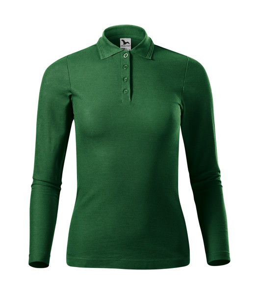 Polokošile Dámská Malfini® Pique Polo Ls - Lahvově Zelená / XS