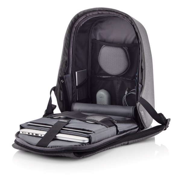 Bobby Hero Small, Anti-theft backpack - Grey