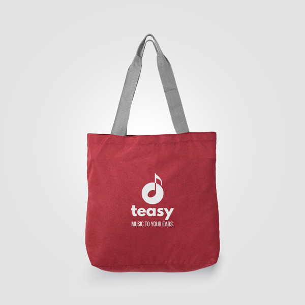 Superior - Shopping Tote Bag - 300D Polyester - Burgundy / Silkscreen