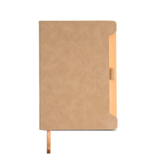 Bloc A5 Avec Support Pour Stylo À Bille, Rpu Rigide - Beige