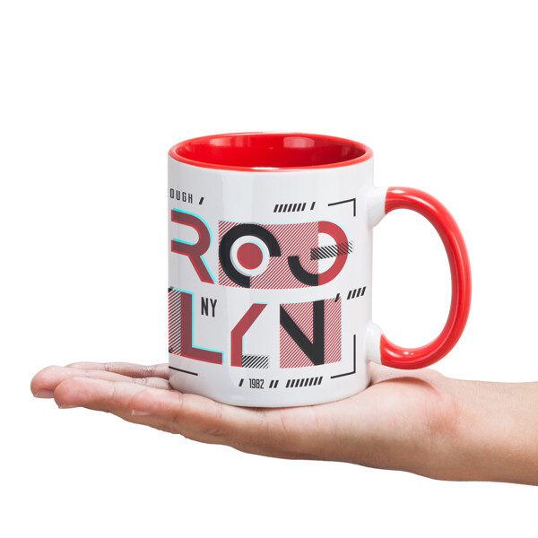 Mango Sublimation Mug - White/Fern Green