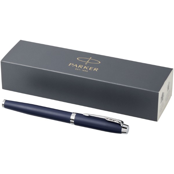Stylo roller IM Parker (encre noire) - Bleu / Argent