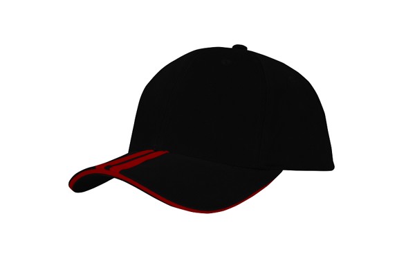 4074 - baseball cap - black/white