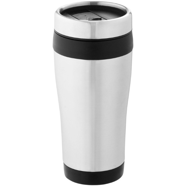 Elwood 410 ml insulated tumbler - Silver / Solid Black