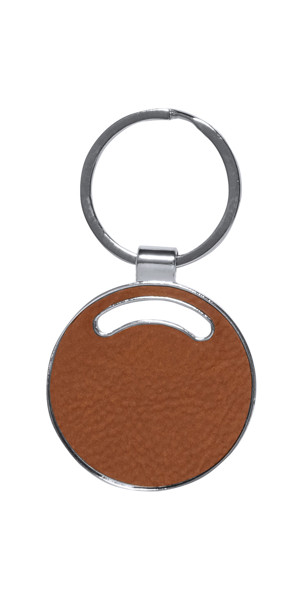 Keyring Behok, Rectangle - Brown