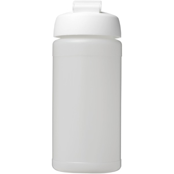 Sportovní láhev s vyklápěcím víčkem Baseline® Plus 500 ml - Průhledná / Bílá