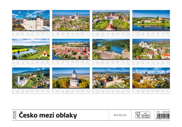 Nástěnný kalendář Česko mezi oblaky 2026
