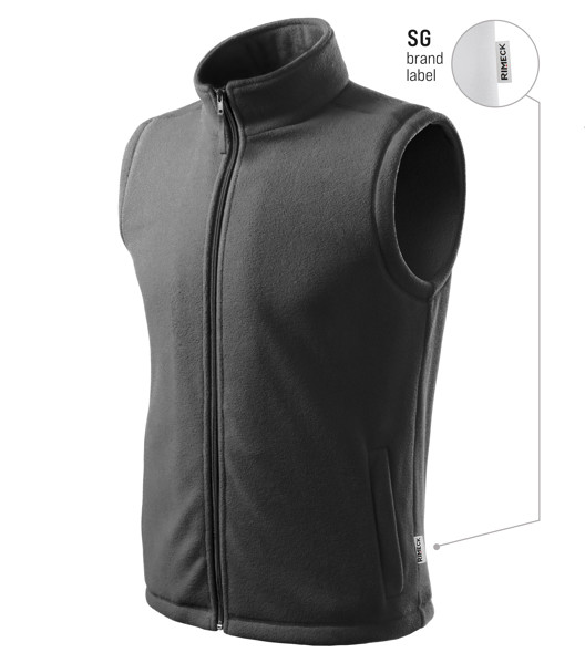 Fleece Vesta Unisex Rimeck® Next - Ocelově Šedá / M