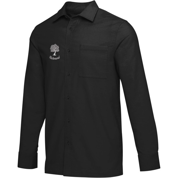 Alum corduroy unisex shirt - Solid Black / XS