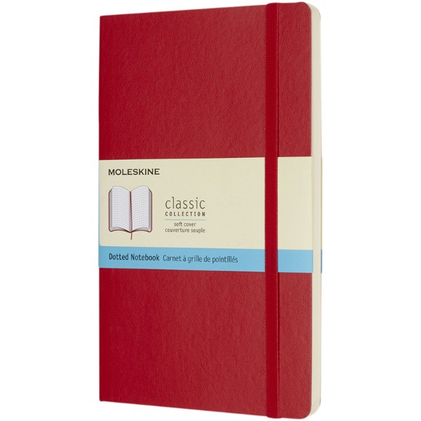Classic L soft cover notebook - dotted - Scarlet Red