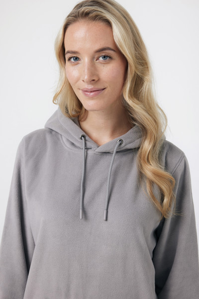 Iqoniq Trivor Mikrofleece-Kapuzen-Pulli aus recyc. Polyester - Storm Grey / XL