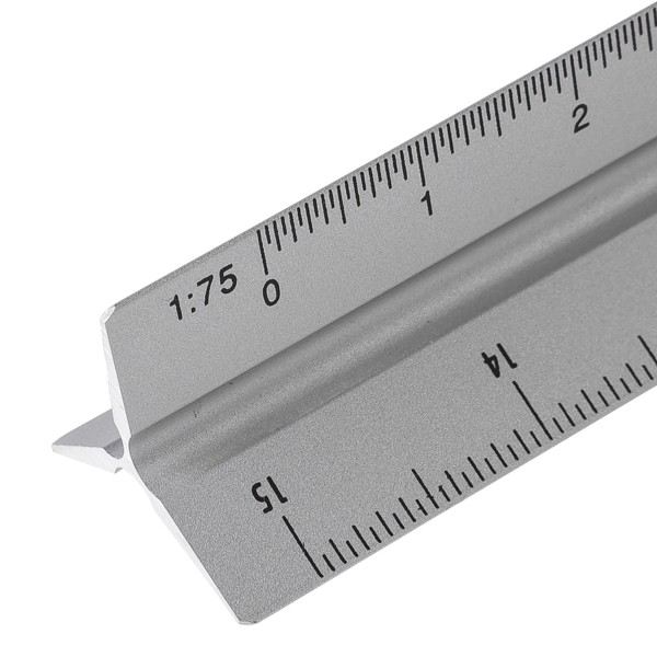 Aluminium 30 cm triangle-shaped ruler Tavi