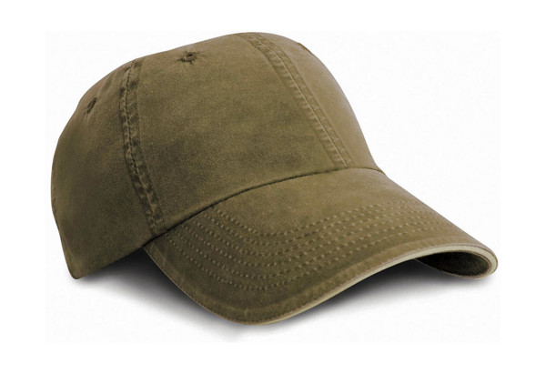 Fine Cotton Twill Cap - Olive / Stone / ONE SIZE