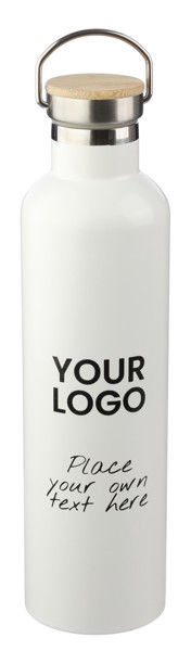 RVS dubbelwandige fles Damien - wit