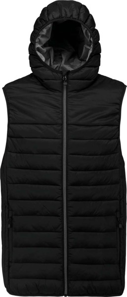 Kid's Hooded Bodywarmer - Black / 12/14