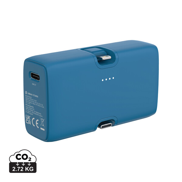 Powerbank 20W PD en plastique RCS Urban Vitamin Los Angeles - Bleu