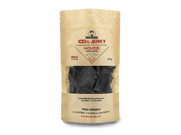 100% JERKY  Hovädzie sušené mäso natural