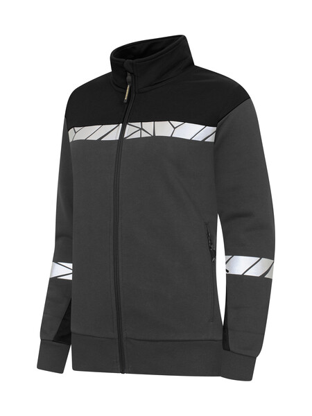 7105 FULL ZIP SWEATSHIRT LADY PGL Grey/Black XXL
