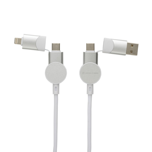 Urban Vitamin 6-v-1 polnilni kabel, 45W, 120 cm - Bela