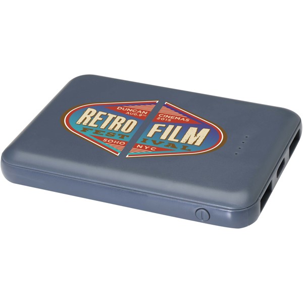 Batterie de secours en plastique recyclé Asama type-C de 5 000 mAh - Bleu hale
