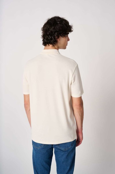 Men's Pique Polo Shirt - Ideal White / S