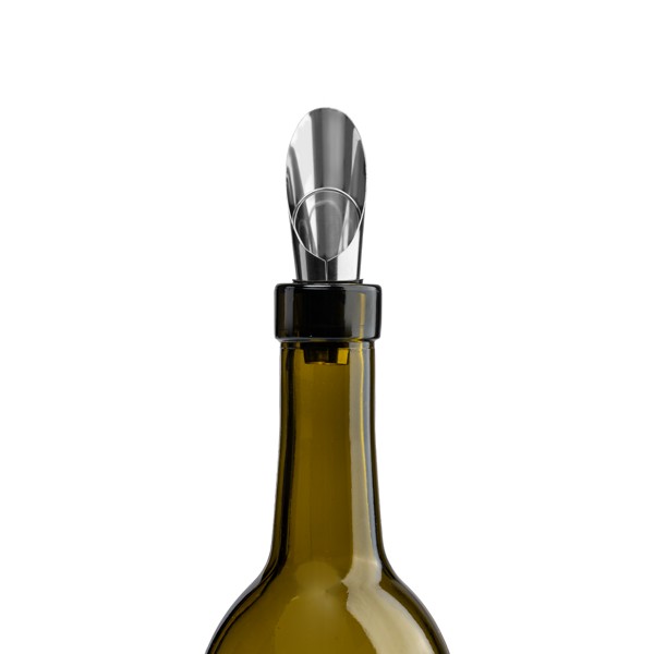 Raven Stainless Steel & Silicone Wine Set & Gift Box – 2 Pcs - Chrome / 4 Colour inkjet