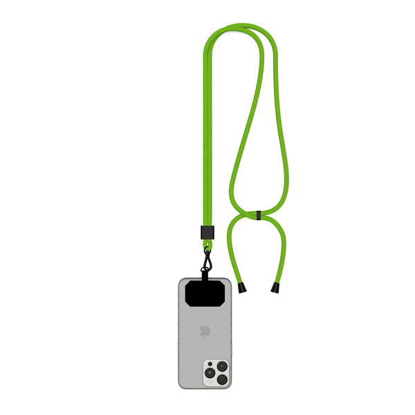 Dvoubarevný držák telefonu Crossbody z materiálu recyklovaný polyester (rPET) - Limetkově zelená / Černá příslušenství
