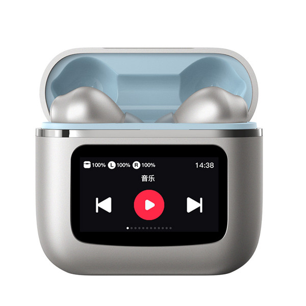 Wireless headphones with touch screen - WHITE