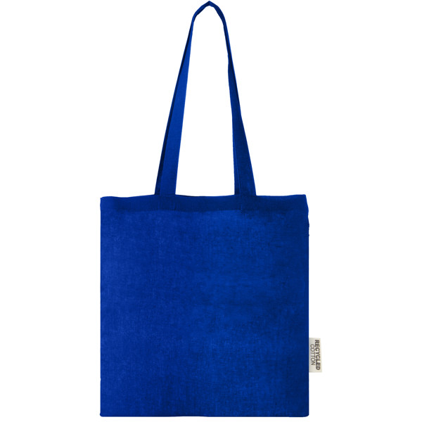 Sac shopping Madras en coton certifié GRS de 140 g/m2 de 7 L - Bleu royal