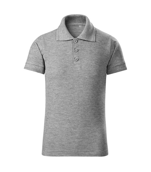 Polo Shirt Kids Malfini® Pique Polo Free - Dark Gray Melange / 146 cm/10 years