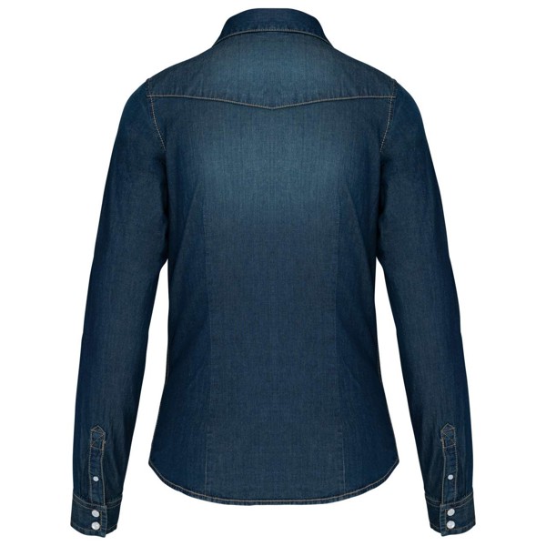 Ladies' Long-Sleeved Denim Shirt - XS